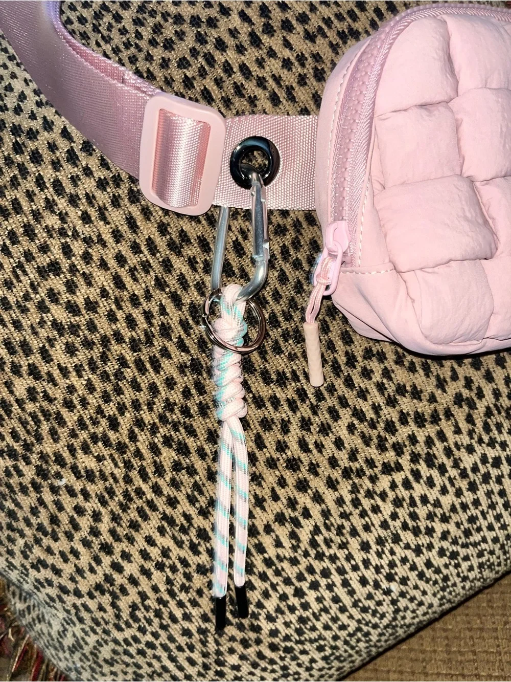 Iris & Rainbow Light Pink Quilted Crossbody
